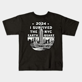 I survived the nyc earthquake 2024 Kids T-Shirt